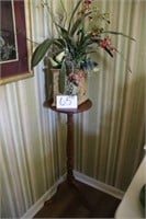 Plant Stand and Floral Arrangement
