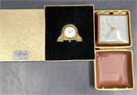 2 Vintage Alarm Clocks German Guild-Hall & Quartex