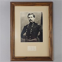 Framed Image of Gen. McClellan With His Signature