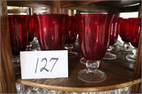 12 Red Stemmed Goblets