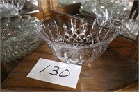 Crystal Bowl, Egg Plate and 2 Platters