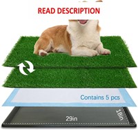 $64  Oiyeefo Dog Grass Pad with Tray  29x18  2 Pac