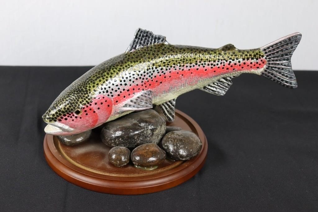 Rainbow Trout Carving Handmade by David Kahler