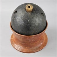 8" Confederate Mortar Shell With Wood Fuse Plug