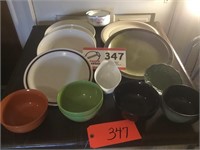 ASSORTED BOWLS AND PLATES