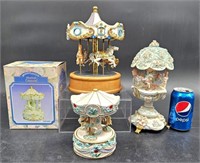 Lot of Musical Porcelain Carousels