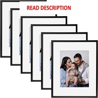 $70  SYNTRIFIC 16x20 Picture Frames Set of 6  Blac