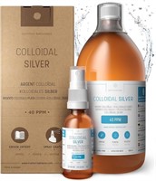 NEW! $72 Premium Colloidal Silver 40ppm 1L (34 fl