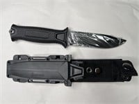 4.75" Gerber plain edge tactical knife with sheath