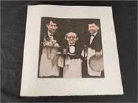 Charles Bragg "Manny, Moe and Jacques” etching
