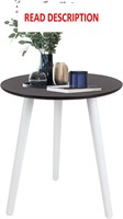 $19  ECOMEX Round End Table  Brown/White  1 PC