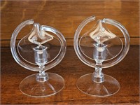 Glass Candlestick Holders