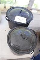 2 blue granite canners