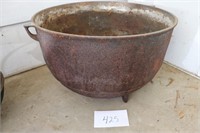 large cast iron wash pot