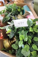 box of greenry and small planters