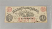 Original $1 Virginia Treasury Note