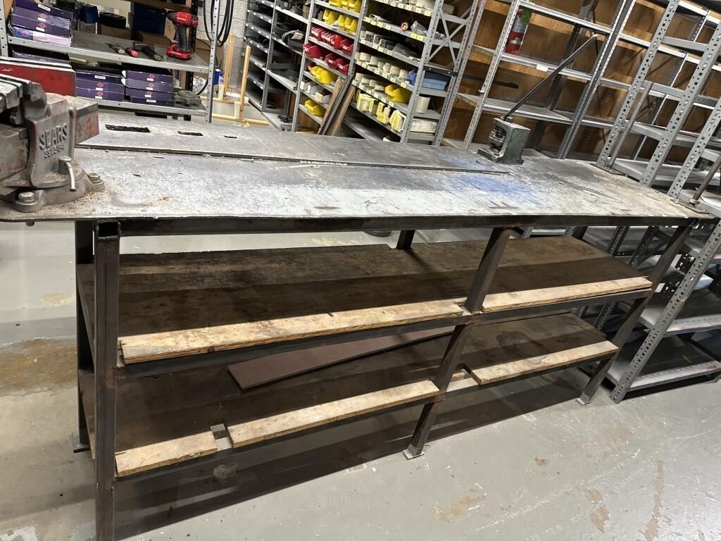 Steel Work Bench With Vise and Notcher