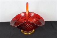 Red to Amber Glass Basket