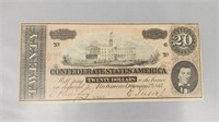 Twenty Dollar Confederate States Note