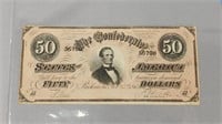 Fifty Dollar Confederate States Note