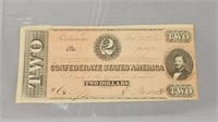 Two Dollar Confederate States Note