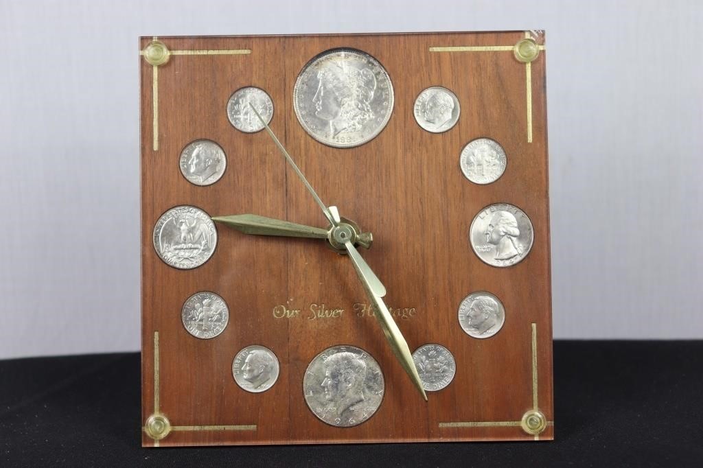Our Silver Heritage Clock (1881 S Morgan Silver Do