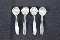 Four Sterling Silver Salt Spoons