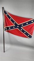 Reproduction Confederate Battle Flag W/ Pole