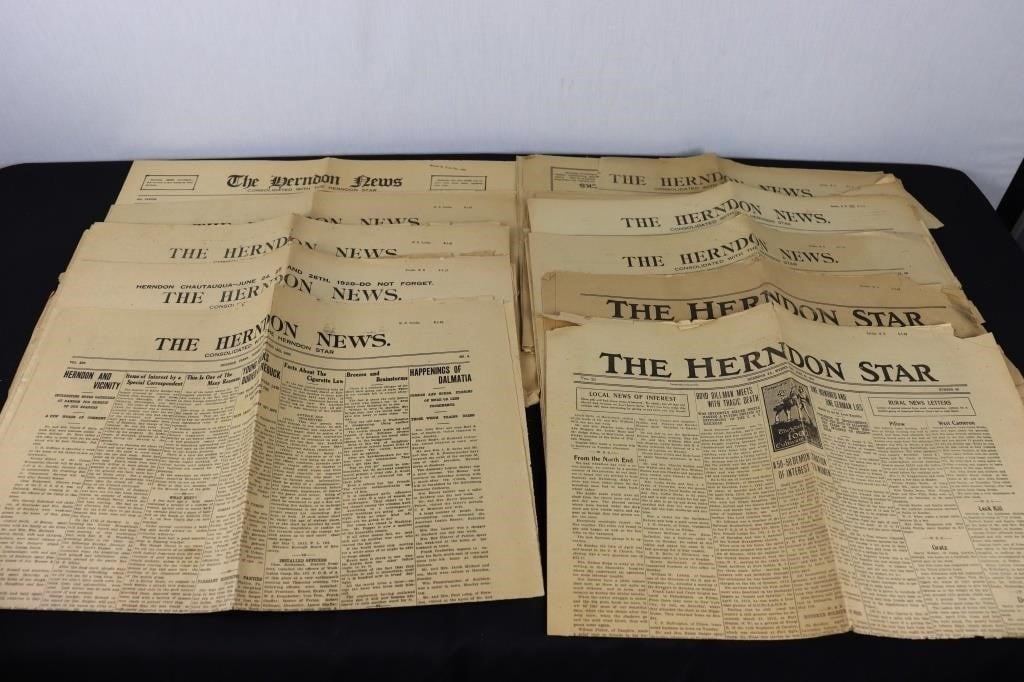 Herndon Star & Herndon News Newspapers Circa 1918-