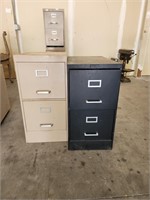 (2) 2-Drawer Metal Filing Cabinets