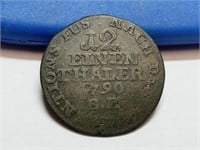 OF) 1790-BR 1/12 Thaler Silver Coin Lippe-Detmold