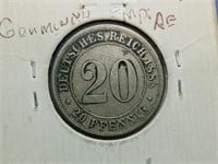 OF) 1888 German Empire 20 Pfennig