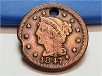 OF) 1847 us large cent