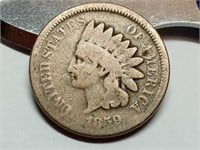 OF) Better date 1859 Indian head penny