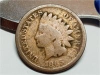 OF) Better date 1865 Indian head penny