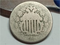 OF) 1869 us shield nickel