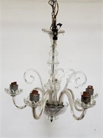 Vintage crystal & glass chandelier