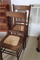 Pair of Cane Seated Chairs