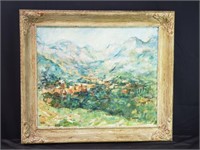 Signed oil painting, frame 25 3/4" x 29 3/4"