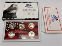 OF) 2004 state quarters silver proof set