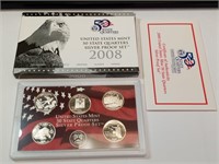 OF) 2008 state quarters silver proof set