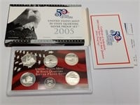 OF) 2005 state quarters silver proof set