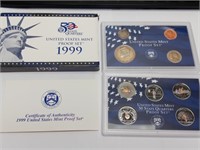 OF) 1999 us proof set with state quarters