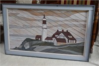 Wooden Lighthouse Scene