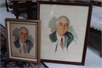 Pair Of FDR Paintings