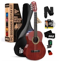 Pyle Acoustic Guitar Kit, 4/4 Full Size All Wood