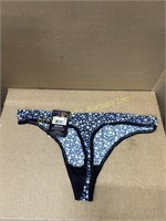 Maidenform Barely There Floral Blue Thong, XL