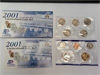OF) Uncirculated 2001 Philadelphia mint coin set
