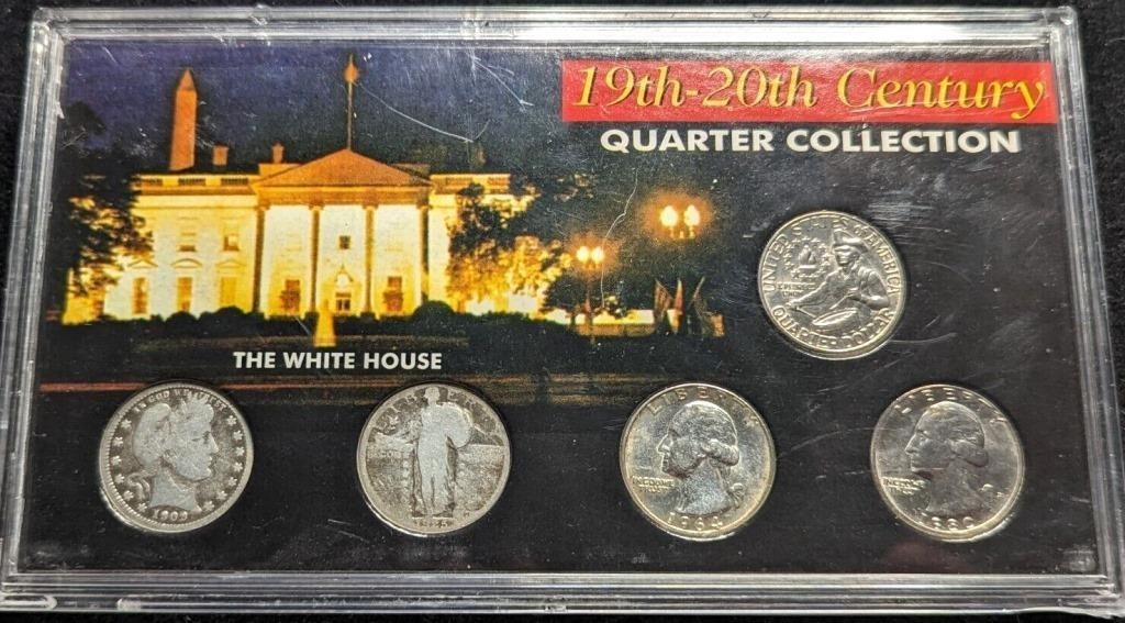 19th-20th Century US Quarter Coin collection.