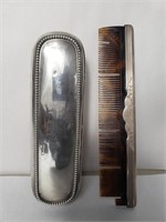 Vintage sterling silver hairbrush and comb